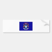 Bandera del estado de Michigan Etiqueta De Parachoque