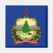 Bandera del estado de Vermont Imanes De Nevera