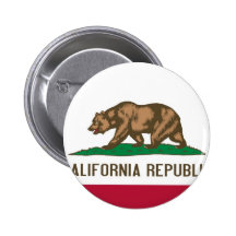 Bandera del estado del oso de la república de Cali Pins