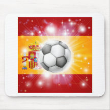 Bandera del fútbol de España Alfombrilla De Ratón