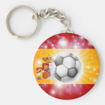 Bandera del fútbol de España Llaveros Personalizados