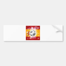 Bandera del fútbol de España Pegatina De Parachoque