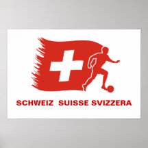 Bandera del fútbol de Suiza Impresiones