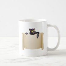 Bandera del gato de Halloween Tazas De Café