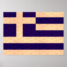 Bandera del Griego del modelo del vintage Poster