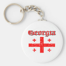 Bandera del Grunge de Georgia Llaveros