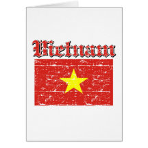 Bandera del Grunge de Vietnam Felicitación