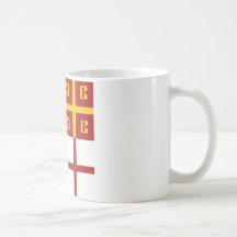 Bandera del imperio bizantino taza de café