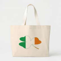 Bandera del irlandés del trébol bolsa de mano