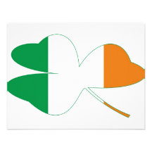 Bandera del irlandés del trébol comunicados personalizados