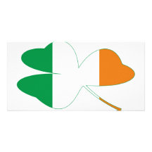 Bandera del irlandés del trébol tarjeta personal