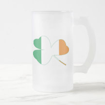 Bandera del irlandés del trébol taza de café
