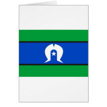 Bandera del isleño del estrecho de Torres Tarjetas