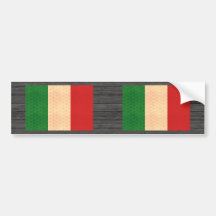 Bandera del italiano del modelo del vintage etiqueta de parachoque