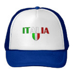 Bandera del logotipo de Italia del escudo de Itali Gorros Bordados