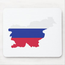Bandera del mapa de Eslovenia Alfombrillas De Ratones