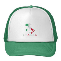 Bandera del mapa de Italia Gorro