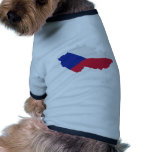 Bandera del mapa de la República Checa Camisetas De Perrito