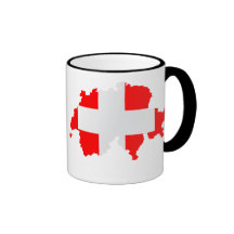 Bandera del mapa de Suiza Tazas