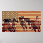 Bandera del mustango posters