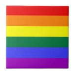 Bandera del orgullo del arco iris teja cerámica