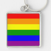 Bandera del orgullo gay/bandera del arco iris llavero personalizado
