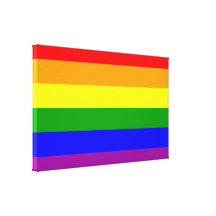 Bandera del orgullo gay/bandera del arco iris lona envuelta para galerias