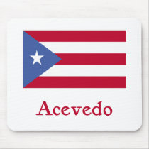 Bandera del puertorriqueño de Acevedo alfombrillas de raton 