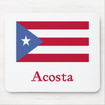 Bandera del puertorriqueño de Acosta alfombrillas de raton 