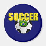 Bandera del regalo del balón de fútbol del logotip iman para frigorífico