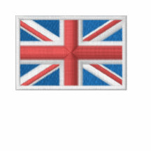 Bandera del Reino Unido Polo Enbordado