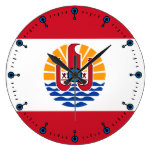 Bandera del reloj de pared de la MOD de Polinesia 