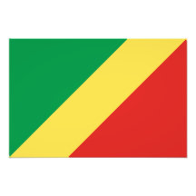 Bandera del República del Congo Impresión Fotográfica