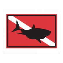 Bandera del salto del tiburón postal