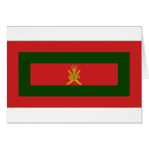 Bandera del sultán de Omán Tarjeta