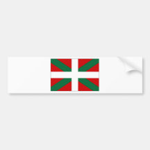 Bandera del vasco de España Pegatina De Parachoque