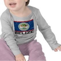 Bandera del vintage de Belice Camiseta