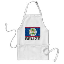 Bandera del vintage de Belice Delantal
