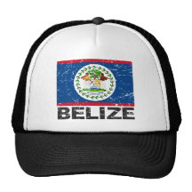 Bandera del vintage de Belice Gorro