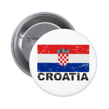 Bandera del vintage de Croacia Pin