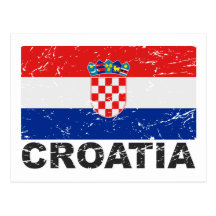 Bandera del vintage de Croacia Postal