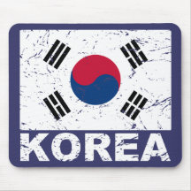 Bandera del vintage de la Corea del Sur Alfombrillas De Ratones
