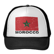 Bandera del vintage de Marruecos Gorro De Camionero