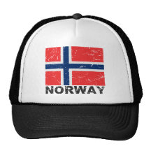 Bandera del vintage de Noruega Gorro De Camionero