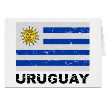 Bandera del vintage de Uruguay Felicitacion