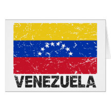 Bandera del vintage de Venezuela Tarjeta