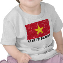Bandera del vintage de Vietnam Camisetas