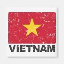 Bandera del vintage de Vietnam Iman Para Frigorífico
