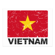 Bandera del vintage de Vietnam Postales
