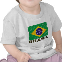 Bandera del vintage del Brasil Camiseta